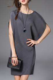 Asymmetric Dolman Sleeve Dress Clothes Fashion Obsession Womens Basic Tops