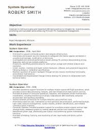 system operator resume samples qwikresume