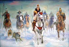 The First Heroic Woman Turkic Ruler Tomris Hatun She Lived In The 7th Century Bc The Scythian S Ruler Ilk K War Artwork Turkic Warrior Art With Meaning