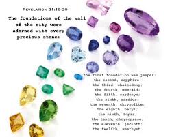 Although The Entire Wall Is Jasper The Twelve Foundations Are Different Stones With V The Revelation Of Jesus Christ Book Of Revelation Inspirational Thoughts