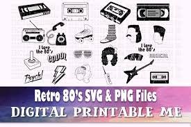 Download Png Eps Clipart The 80 S Vector The 80 S Svg Bundle Svg Files For Cricut Dxf The 80 S Cut Files For Silhouette Clip Art Art Collectibles Delage Com Br