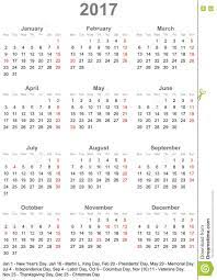 Customized calendar or even a calendar generator is useful for keeping all the dates handy. Simple Calendar 2017 With Public Holidays For The Usa Illustration 71913201 Megapixl