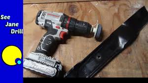 There are both electric and manual blade sharpeners for your lawn mower in the market. How To Sharpen A Lawnmower Blade With A Drill Youtube