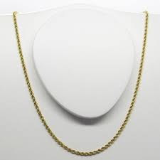 Corrente De Ouro 18k Corda 2 20mm Com 45cm Correntes De Ouro Correntes Joias Em Ouro 18k