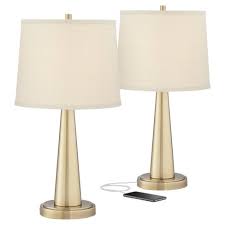 Not only bedroom lamps target, you could also find another pics such as bedroom table lamps, bed lamps, grey bedroom lamps, diy bedroom lamps, bed side lamp, black bedroom lamps, accent lamps for bedroom, retro bedroom lamps, ikea bedroom table lamps, pink bedroom. 360 Lighting Modern Table Lamps Set Of 2 With Hotel Style Usb Charging Port Brass Beige Tapered Drum Shade For Living Room Family Bedroom Target