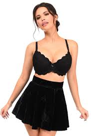 Crushed Velvet Mini Skirt - The Breast Form Store