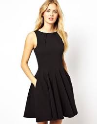 Closet Fit And Flare Skater Dress On Shopstyle Com Pockets Black Flare Dress Simple Black Dress Lil Black Dress