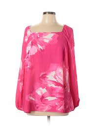 Details About Inc International Concepts Women Pink Long Sleeve Blouse 0x Plus