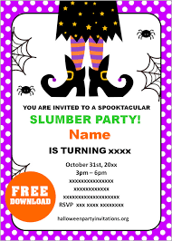 Maybe you would like to learn more about one of these? Free Printable Halloween Sleepover Invitations Templates