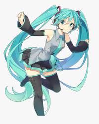 Which of these characters with blue hair looks coolest? Hatsunemiku Mikuhatsune Miku Vocaloid01 Vocaloid Blue Hair Female Anime Characters Hd Png Download Transparent Png Image Pngitem