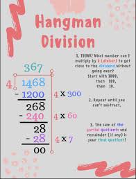 Hangman Division Digital Anchor Chart Partial Quotients Math Division Division Anchor Chart