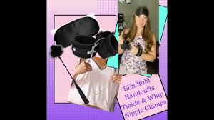 Blindfold, tickle & whip, hand cuffs, and nip ple clamps - YouTube