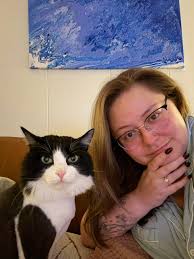 Moo cow with a lion cut and sweater