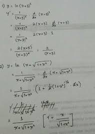 Bantu Dong Kakcari Turunan Dari Fungsi Berikut 1 Y Ln X 3 22 Y Ln X Akar 1 X 2 Brainly Co Id