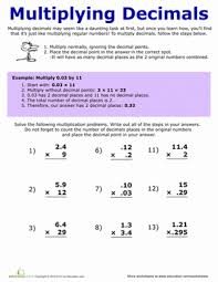 Our sixth grade math worksheets and math learning materials are free and printable in pdf format. How To Multiply Decimals Multiplying Decimals Multiplying Decimals Worksheets Decimals