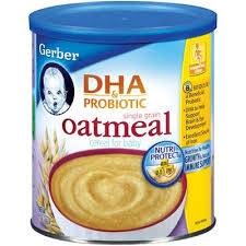 Gerber Baby Cereal Cereal Single Grain Oatmeal With Dha 1 Box 8 Baby Food Recipes Gerber Baby Food Baby Cereal