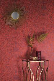 mustertapete royal rot von casadeco aus der kollektion signature tapeten barock tapete tapete rot