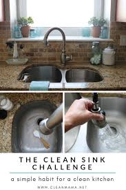 Put a stopper in the sink and fill it with several inches of hot water. The Clean Kitchen Sink Challenge Clean Mama