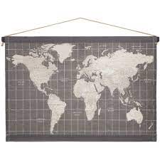 We don't mean that your apartment needs to look like the vatican—we're talking all kinds of textile art. Gray Map Tapestry Wall Decor Hobby Lobby 1672542