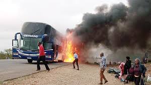 Reports indicate that the driver lost control of the. Updated Greyhound Bus Burns 34 Passengers Crew Escape Unharmed The Chronicle
