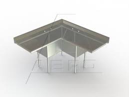 stainless steel triple bowl commercial sink