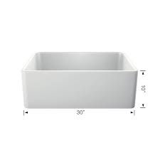 Use a soft scouring pad or soft nylon brush to clear away grime and other loose dirt. Blanco Cerena Farmhouse Kitchen Sink Single Bowl 30 In Ceramic Fireclay White 401428 Rona