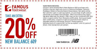 20 Famous Footwear Coupon For Men S New Balance 609 Purchases Valid At All Famous Footwear Stores In Usa Only Famous Footwear Coupons Printable Coupons