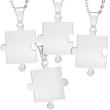 See more ideas about puzzle jewelry, puzzle piece crafts, puzzle pieces. 4 Piece Jigsaw Puzzle Necklace Personalised Stainless Steel Sisters Friends