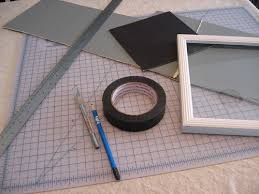 Picture frames mat board ruler cutting mat exacto knife pencil tape or. Diy Photo Mats A Great Way To Reuse Old Pieces Of Cardboard