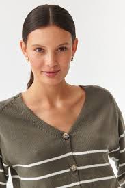 Tatuum, Cardigan cu model in dungi si decolteu in V Sare