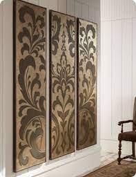 Paint Your Own Wall Art With A Projector Knockoffdecor Com Damask Wall Damask Decor Rustic Dining Furniture