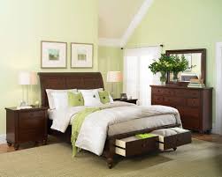 Aspenhome Cambridge Sleigh Storage Bedroom Set In Brown Cherry Light Green Bedrooms Green Bedroom Decor Green Bedroom Walls