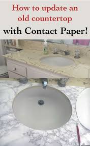 How To Update A Countertop With Contact Paper Contact Paper Countertop Contact Paper Faux Marble Countertop