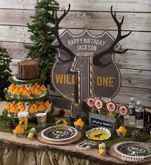 Birthday Ideas For One Year Old Boy Have A Wild 1 Year Old Celebrate Their Birthday With A Wild One 1st Birthday Party Boy Birthday Parties Boy Birthday Party Themes Hunting Birthday Party