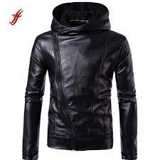 Men S Hooded Leather Motorcycle Biker Jacket Leather Jacket Men Leather Jacket Style Winter Leather Jackets