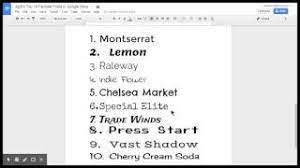 Google sheets have fun with fonts google fonts teaching. My Top 10 Favorite Fonts In Google Drive Youtube
