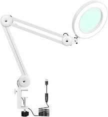 Magnifying Glass Led Lamp Newacalox 5x Magnifier Desk Lamp With 3 Colors Illuminated Usb Magnifying Lamp With Adjustable Swivel Arm For Reading Rework Workbench Everything Else On Carousell