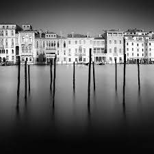 Venice Canal Grande Photo Noir Et Blanc Voyage Italie Italie
