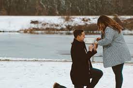 Snowy Proposal In Ohio How They Asked Military Engagement Photos Winter Engagement Photos Ohio Wedding