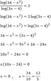 We Resolve The Logarithmic Equation Log 16 X 2 Log 3x 4 2 Studying Math Math Formulas Equations