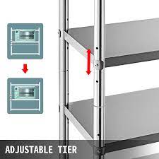 4.5 out of 5 stars. Shelving Unit Storage Shelves 152x47cm 5 Tier Stainless Steel Kitchen Shelves Ebay