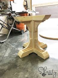 Diy Round Table Wood Pedestal Table Base Wood Table Bases Diy Kitchen Table