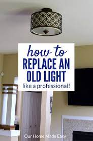 It's amazing how swapping builder grade light fixtures for better options can make such a big visual difference in your home. How To Replace A Ceiling Light Fixture Our Home Made Easy