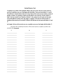 Image result for Verbal Fluency Test