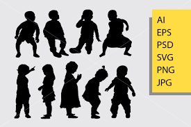 Children Silhouette Graphic By Cove703 Creative Fabrica