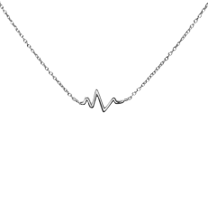 Silver Heartbeat Necklace Evyral Heartbeat Necklace Necklace Silver