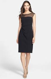 Vera Wang Illusion Side Ruched Sheath Dress Dresses Black Cocktail Dress Nordstrom Dresses