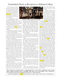 Carmichaels Hosts at Reception at Alabama College