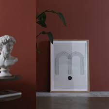 Oval oak frame shown with black mat. Connox Collection Poster Picture Frame Connox
