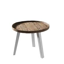 Durch moderne materialien wie glas, metall und holz sowie raffinierte bauweise hilft ein wohnzimmertisch ihnen, einfach die ordnung in ihrem living room aufrecht zu erhalten. Couchtisch Rund Tischplatte In Tablettform Teakholz Beine Weiss Lackiert